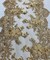 Gold 3D Wide Floral Sequin & Mesh Lace Trim for Table Runner 13"
